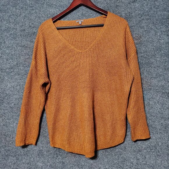 Vintage Y2K Charlotte Russe Sweater Womens L Caramel Beachy Knit Thin Preppy - Picture 1 of 9